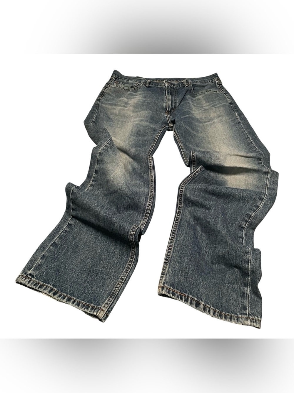 Levi’s Classic 501 Washed Blue Denim Jeans Zip Fly 38x34